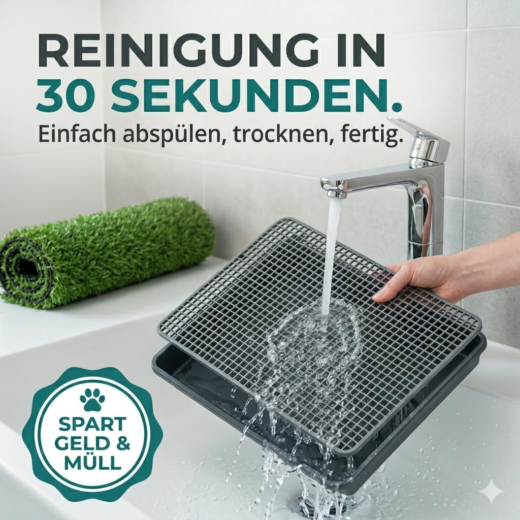 Hundetoilette mit Kunstrasen & Auffangschale