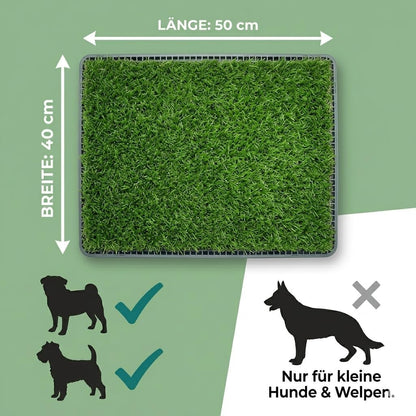 Hundetoilette mit Kunstrasen & Auffangschale