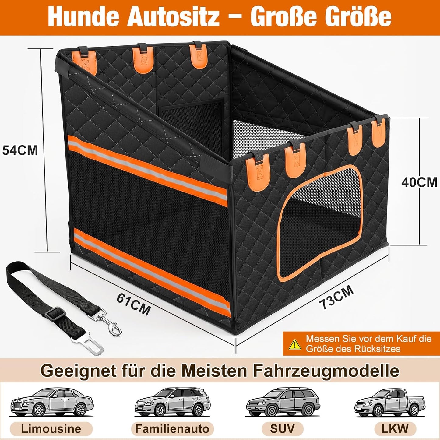 Extra Stabiler Hunde Autositz